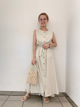「ビーズバッグ」｜「アイテム（その他）」を使った、こみさん（レディース・150cm）の夏コーディネート