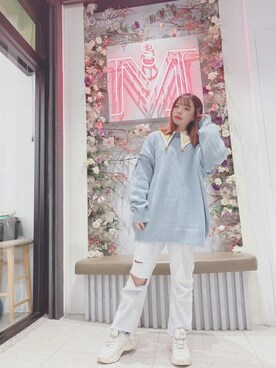 「oversize」｜「アイテム（その他）」を使った、蓉Rong (ヨウ)🇹🇼さん（レディース・158cm）の冬コーディネート