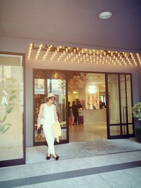 「Simplicite（サンプリシテ）のアイテム（オールインワン・サロペット）」を使った、♡moemi♡さん（レディース・167cm）の春コーディネート