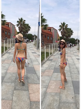 「TORY BURCH（トリーバーチ）のアイテム（帽子）」を使った、♡moemi♡さん（レディース・167cm）の夏コーディネート