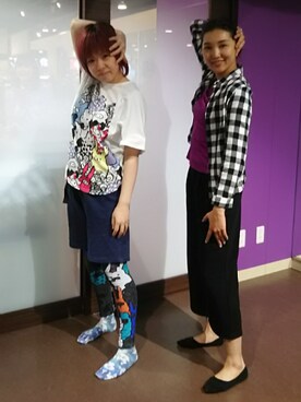 「ScoLar Parity（スカラーパリティ）のアイテム（パンツ）」を使った、あまねさん（レディース・166cm）の春コーディネート