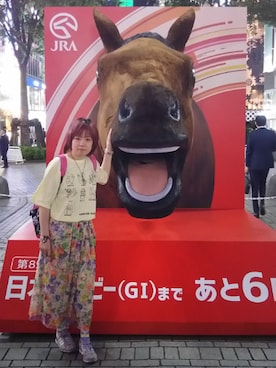 「ScoLar Parity（スカラーパリティ）のアイテム（Tシャツ/カットソー）」を使った、あまねさん（レディース・166cm）の春コーディネート
