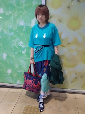 「ScoLar Parity（スカラーパリティ）のアイテム（パーカー）」を使った、あまねさん（レディース・166cm）の夏コーディネート