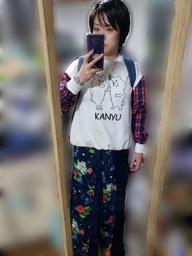 「ScoLar Parity（スカラーパリティ）のアイテム（スウェット）」を使った、あまねさん（レディース・166cm）の冬コーディネート