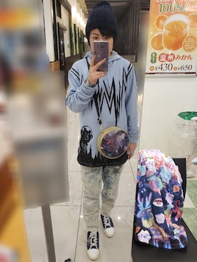 「ScoLar Parity（スカラーパリティ）のアイテム（パーカー）」を使った、あまねさん（レディース・166cm）の冬コーディネート