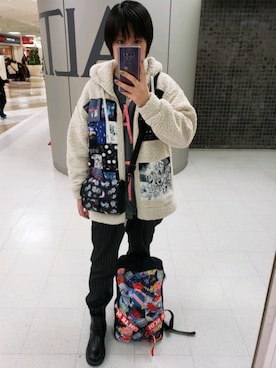 「ScoLar Parity（スカラーパリティ）のアイテム（ジャケット/アウター）」を使った、あまねさん（レディース・166cm）の冬コーディネート
