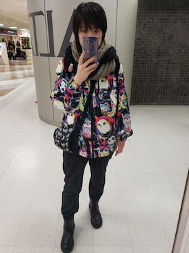 「ScoLar Parity（スカラーパリティ）のアイテム（パンツ）」を使った、あまねさん（レディース・166cm）の冬コーディネート