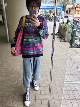 「ScoLar Parity（スカラーパリティ）のアイテム（Tシャツ/カットソー）」を使った、あまねさん（レディース・166cm）の春コーディネート