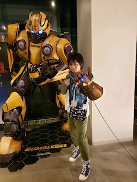 「ScoLar Parity（スカラーパリティ）のアイテム（パーカー）」を使った、あまねさん（レディース・166cm）の春コーディネート