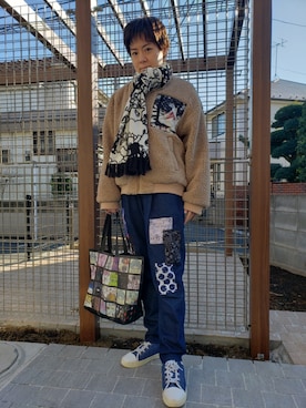 「ScoLar Parity（スカラーパリティ）のアイテム（ジャケット/アウター）」を使った、あまねさん（レディース・166cm）の冬コーディネート