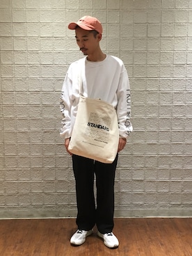 「RAGEBLUE（レイジブルー）のアイテム（帽子）」を使った、もちたくさん（メンズ・170cm）の冬コーディネート