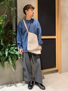 「RAGEBLUE（レイジブルー）のアイテム（スリッポン）」を使った、もちたくさん（メンズ・170cm）の秋コーディネート