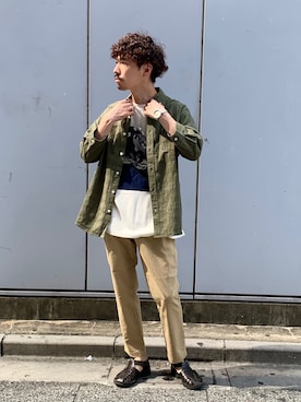 「RAGEBLUE（レイジブルー）のアイテム（ボディバッグ/ウエストポーチ）」を使った、もちたくさん（メンズ・168cm）の夏コーディネート