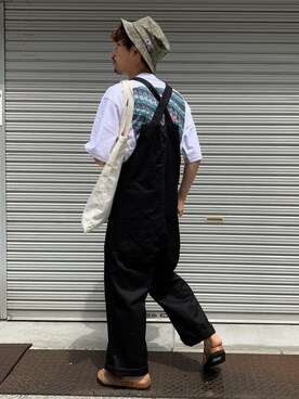 「RAGEBLUE（レイジブルー）のアイテム（オールインワン・サロペット）」を使った、もちたくさん（メンズ・168cm）の夏コーディネート