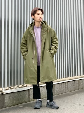 「RAGEBLUE（レイジブルー）のアイテム（モッズコート）」を使った、もちたくさん（メンズ・168cm）の冬コーディネート
