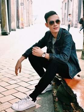 「stansmith」｜Sangye Holdenさん（メンズ・185cm）の冬コーディネート