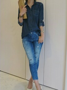 ＤＩＡＲＹ | テンセル混でテロッとした光沢のある素材
ロールアップできるお袖もポイントです(シャツ/ブラウス)