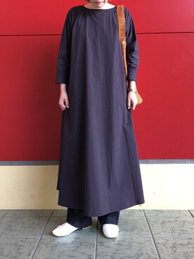 かぐれ カグレ の コットン7分袖aラインワンピース ワンピース Wear