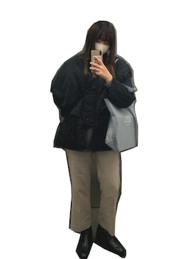 「ジーナシス」｜「アイテム（その他アウター）」を使った、dobbyさん（レディース・158cm）の冬コーディネート