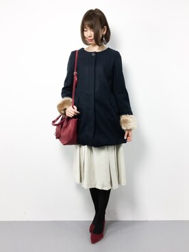 「夢展望（ユメテンボウ）のアイテム（その他アウター）」を使った、miyaseさん（レディース・165cm）の冬コーディネート