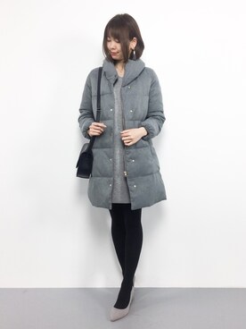 「BACK NUMBER（バックナンバー）のアイテム（ダウンジャケット/コート）」を使った、miyaseさん（レディース・165cm）の冬コーディネート