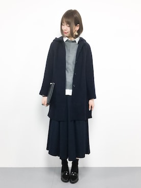「Banner Barrett（バナーバレット）のアイテム（その他アウター）」を使った、miyaseさん（レディース・165cm）の冬コーディネート