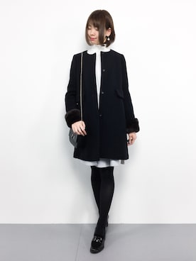 「La TOTALITE（ラトータリテ）のアイテム（その他アウター）」を使った、miyaseさん（レディース・165cm）の冬コーディネート