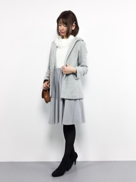「a.v.v（アーヴェヴェ）のアイテム（その他アウター）」を使った、miyaseさん（レディース・165cm）の冬コーディネート