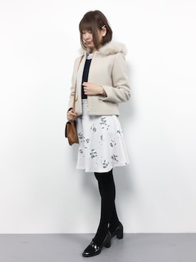 「MISCH MASCH（ミッシュマッシュ）のアイテム（その他アウター）」を使った、miyaseさん（レディース・165cm）の冬コーディネート