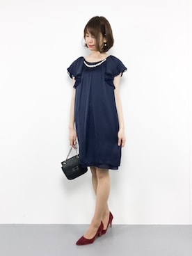 「URBAN RESEARCH（アーバンリサーチ）のアイテム（ドレス）」を使った、miyaseさん（レディース・165cm）の冬コーディネート