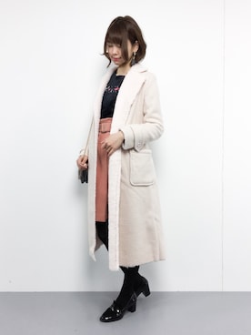 「ROYAL PARTY（ロイヤルパーティー）のアイテム（その他アウター）」を使った、miyaseさん（レディース・165cm）の冬コーディネート