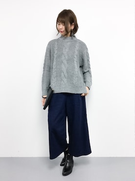 「UP START（アップスタート）のアイテム」を使った、miyaseさん（レディース・165cm）の冬コーディネート