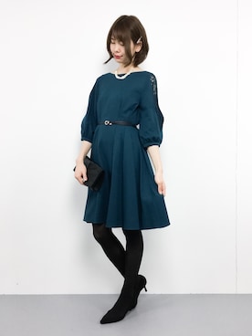 「Luxe brille（リュクスブリエ）のアイテム」を使った、miyaseさん（レディース・165cm）の冬コーディネート