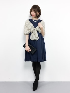 「URBAN RESEARCH（アーバンリサーチ）のアイテム（ドレス）」を使った、miyaseさん（レディース・165cm）の冬コーディネート