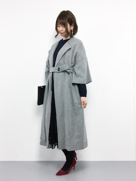 「Balcony and Bed（バルコニーアンドベッド）のアイテム（その他アウター）」を使った、miyaseさん（レディース・165cm）の冬コーディネート