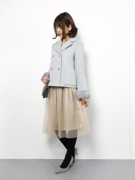 「amelier MAJESTIC LEGON（アメリエルマジェスティックレゴン）のアイテム（その他アウター）」を使った、miyaseさん（レディース・165cm）の冬コーディネート