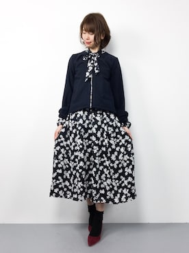 「rps（アールピーエス）のアイテム（ブルゾン）」を使った、miyaseさん（レディース・165cm）の冬コーディネート