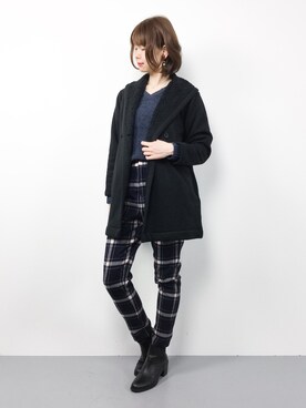 「LBC（エルビーシー）のアイテム（その他アウター）」を使った、miyaseさん（レディース・165cm）の冬コーディネート