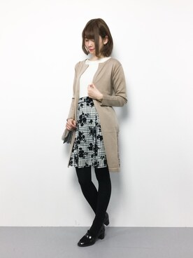 「JILL by JILL STUART（ジルバイジルスチュアート）のアイテム（カーディガン/ボレロ）」を使った、miyaseさん（レディース・165cm）の冬コーディネート