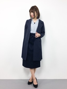「LOUNGEDRESS（ラウンジドレス）のアイテム（その他アウター）」を使った、miyaseさん（レディース・165cm）の冬コーディネート