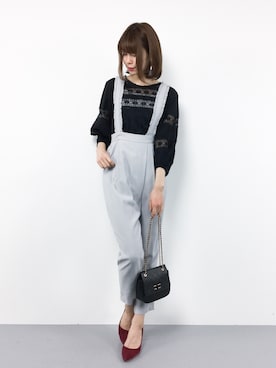 「Supreme.La.La.（シュープリームララ）のアイテム（パンツ）」を使った、miyaseさん（レディース・165cm）の冬コーディネート