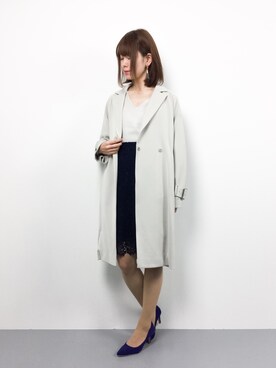 「コクーンコート」｜「アイテム（チェスターコート）」を使った、miyaseさん（レディース・165cm）の冬コーディネート