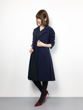 「URBAN RESEARCH ROSSO WOMEN（アーバンリサーチ　ロッソ）のアイテム（トレンチコート）」を使った、miyaseさん（レディース・165cm）の冬コーディネート