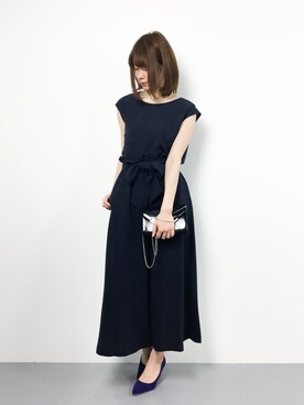 「STRAWBERRY-FIELDS（ストロベリーフィールズ）のアイテム（ワンピース）」を使った、miyaseさん（レディース・165cm）の春コーディネート