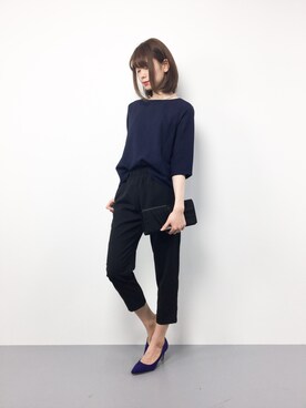 「AULI（アウリィ）のアイテム（つなぎ/オールインワン）」を使った、miyaseさん（レディース・165cm）の春コーディネート