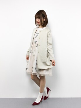 「UNRELISH（アンレリッシュ）のアイテム（その他アウター）」を使った、miyaseさん（レディース・165cm）の春コーディネート
