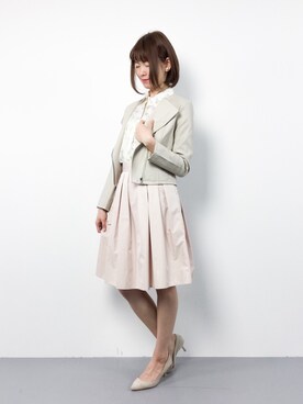 「SPIRALGIRL（スパイラルガール）のアイテム（ライダースジャケット）」を使った、miyaseさん（レディース・165cm）の春コーディネート
