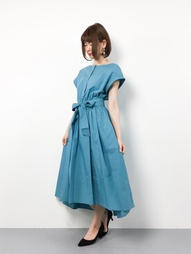 ワンピース ドレスを使った コバルトブルー の人気ファッションコーディネート Wear