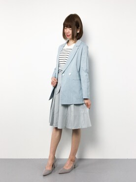 「DRWCYS（ドロシーズ）のアイテム（テーラードジャケット）」を使った、miyaseさん（レディース・165cm）の春コーディネート