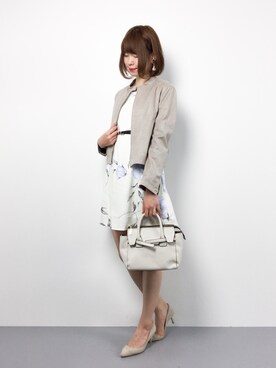 「Rouge vif（ルージュヴィフ）のアイテム（ブルゾン）」を使った、miyaseさん（レディース・165cm）の春コーディネート